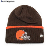 ニューエラ ニットキャップビーニー クリーブランド ブラウンズ  NFL RIBBED-UP KNIT BEANIE BROWN  NEW ERA CLEVELAND BROWNS