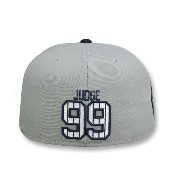 アーロン ジャッジモデル ニューエラ キャップ 59FIFTY ニューヨーク ヤンキース JUDGE ALL RISE SILVER  METAL-BADGE FITTED CAP GREY NAVY NEW ERA