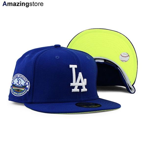 ニューエラ キャップ 59FIFTY ロサンゼルス ドジャース  MLB 50TH ANNIVERSARY YELLOW BOTTOM FITTED CAP RYL BLUE  NEW ERA LOS ANGELES DODGERS