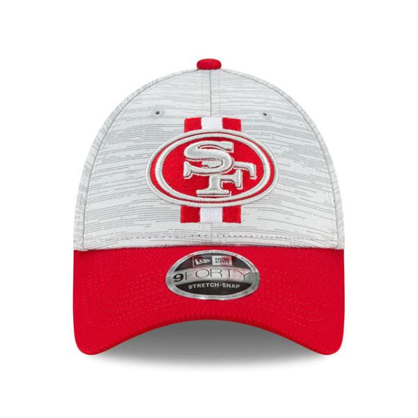 ニューエラ キャップ 9FORTY サンフランシスコ フォーティーナイナーズ  2021 NFL TRAINING CAMP STRETCH-SNAPBACK CAP GREY-RED  NEW ERA SAN FRANCISCO 49ERS
