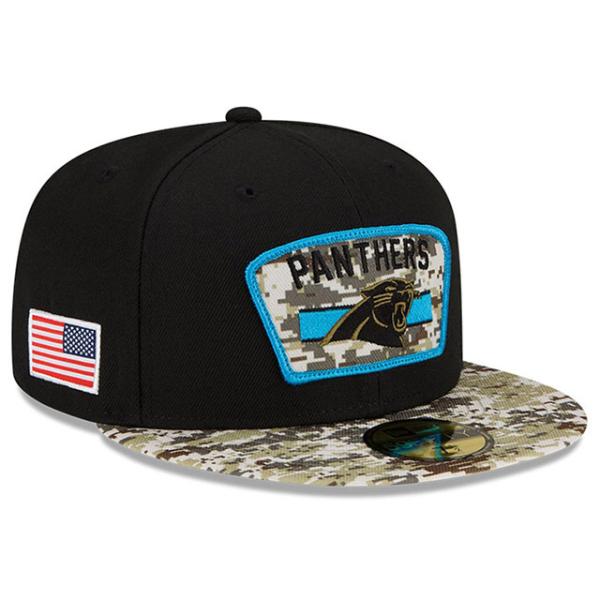 ニューエラ キャップ 59FIFTY カロライナ パンサーズ NFL 2021 SALUTE-TO-SERVICE BLACK-DESERT CAMO  NEW ERA CAROLINA PANTHERS