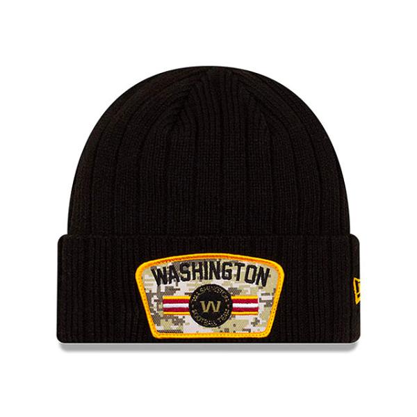 ニューエラ ニットキャップ ビーニー ワシントン フットボールチーム  NFL 2021 SALUTE-TO-SERVICE KNIT BEANIE BLACK  NEW ERA WASHINGTON FOOTBALL TEAM