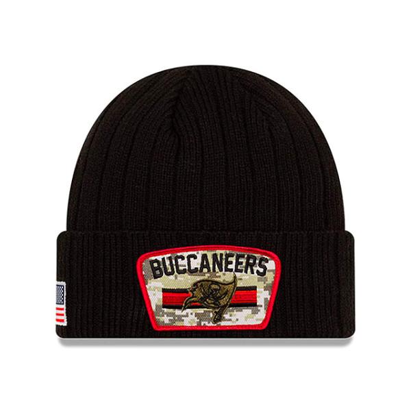 ニューエラ ニットキャップ ビーニー タンパベイ バッカニアーズ  NFL 2021 SALUTE-TO-SERVICE KNIT BEANIE BLACK  NEW ERA TAMPA BAY BUCCANEERS