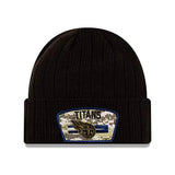 ニューエラ ニットキャップ ビーニー テネシー タイタンズ  NFL 2021 SALUTE-TO-SERVICE KNIT BEANIE BLACK  NEW ERA TENNESSEE TITANS