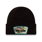 ニューエラ ニットキャップ ビーニー フィラデルフィア イーグルス  NFL 2021 SALUTE-TO-SERVICE KNIT BEANIE BLACK  NEW ERA PHILADELPHIA EAGLES