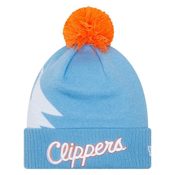 ニューエラ ニットキャップ ビーニー ロサンゼルス クリッパーズ  NBA 2021-22 CITY EDITION POM KNIT BEANIE CAP SKY BLUE  NEW ERA LOS ANGELES CLIPPERS