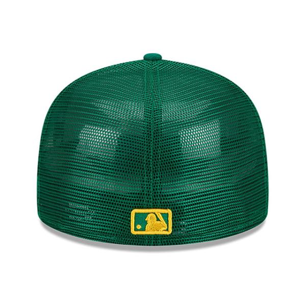 ニューエラ キャップ 59FIFTY オークランド アスレチックス  2022 MLB BATTING PRACTICE TRUCKER FITTED CAP GREEN NEW ERA OAKLAND ATHLETICS