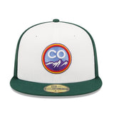 シティコネクト ニューエラ キャップ 59FIFTY コロラド ロッキーズ  2022 MLB CITY CONNECT FITTED CAP WHITE-GREEN  NEW ERA COLORADO ROCKIES
