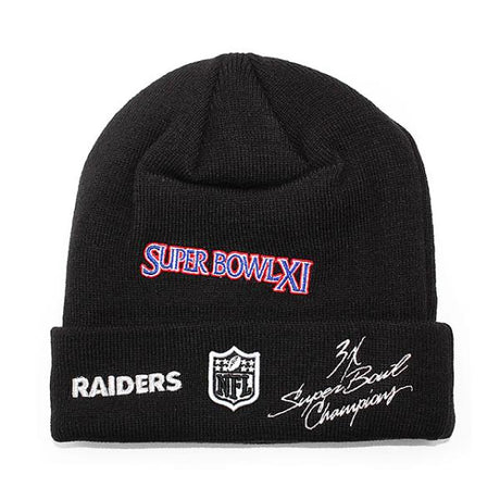 ニューエラ ニットキャップ ビーニー ラスベガス レイダース  NFL SUPER BOWL CHAMPIONS CUFFED KNIT BEANIE BLACK  NEW ERA LAS VEGAS RAIDERS