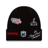 ニューエラ ニットキャップ ビーニー ニューイングランド ペイトリオッツ  NFL SUPER BOWL CHAMPIONS CUFFED KNIT BEANIE BLACK  NEW ERA NEW ENGLAND PATRIOTS