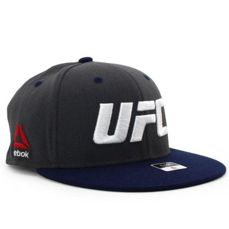 リーボック UFC  FLAT VISOR FLEX GREY-NAVY  REEBOK FITTED CAP
