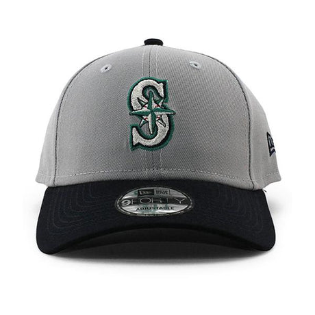 ニューエラ キャップ 9FORTY シアトル マリナーズ MLB THE LEAGUE ADJUSTABLE CAP GREY NAVY NEW ERA SEATTLE MARINERS