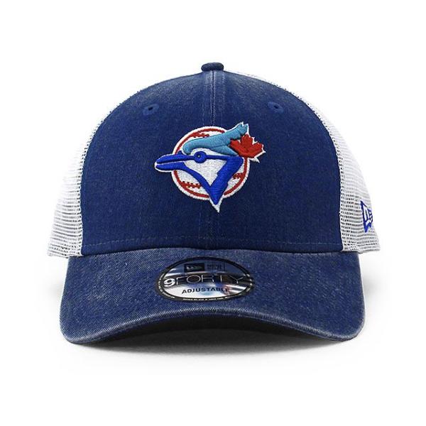 ニューエラ キャップ 9FORTYトロント ブルージェイズ  MLB COOPERSTOWN 1977 WASHED TRUCKER MESH CAP BLUE  NEW ERA TORONTO BLUE JAYS