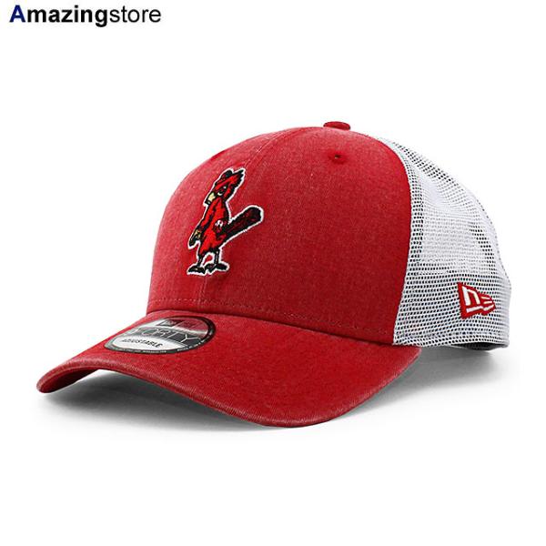 ニューエラ メッシュキャップ 9FORTY セントルイス カージナルス MLB COOPERSTOWN 1950 WASHED TRUCKER  MESH CAP RED