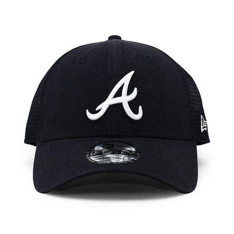 ニューエラ メッシュキャップ 9FORTY アトランタ ブレーブス MLB TRUCKER MESH CAP NAVY