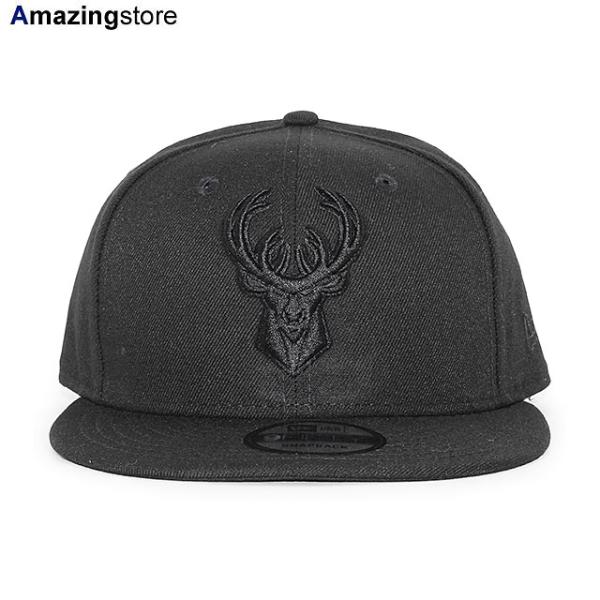 ニューエラ キャップ 9FIFTY ミルウォーキー バックス NBA TEAM BASIC SNAPBACK CAP BLACKOUT NEW ERA MILWAUKEE BUCKS