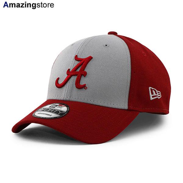 ニューエラ キャップ 9FORTY アラバマ クリムゾンタイド  NCAA THE LEAGUE ADJUSTABLE CAP GREY-CRIMSON  NEW ERA ALABAMA CRIMSON TIDE