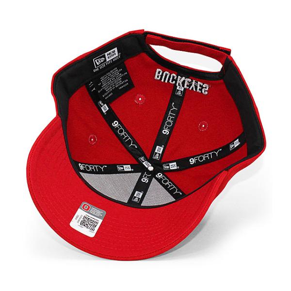 ニューエラ キャップ 9FORTY オハイオステイト バックアイズ  NCAA THE LEAGUE ADJUSTABLE CAP RED  NEW ERA OHIO STATE BUCKEYES