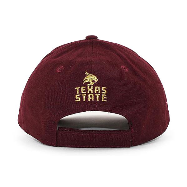 ニューエラ キャップ 9FORTY テキサス ステイト ボブキャッツ NCAA THE LEAGUE ADJUSTABLE CAP MAROON