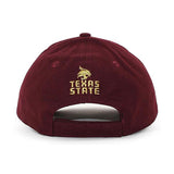 ニューエラ キャップ 9FORTY テキサス ステイト ボブキャッツ NCAA THE LEAGUE ADJUSTABLE CAP MAROON