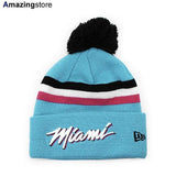 ニューエラ マイアミ ヒート ニットキャップ ビーニー  NBA 2019-20 CITY EDITION POM KNIT BEANIE CAP TEAL  NEW ERA MIAMI HEAT