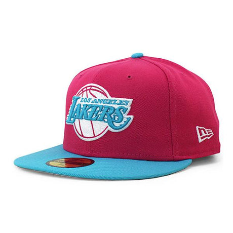 ニューエラ キャップ 59FIFTY ロサンゼルス レイカーズ  NBA MIAMI VICE 2T TEAM-BASIC FITTED CAP PINK-BLUE  NEW ERA LOS ANGELES LAKERS