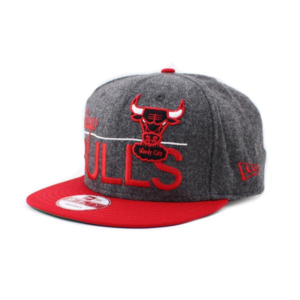 ニューエラ キャップ 9FIFTY スナップバック シカゴ ブルズ  FLANNEL SNAPBACK CAP GREY-RED  NEW ERA CHICAGO BULLS