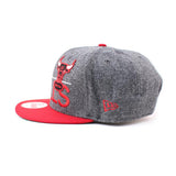 ニューエラ キャップ 9FIFTY スナップバック シカゴ ブルズ  FLANNEL SNAPBACK CAP GREY-RED  NEW ERA CHICAGO BULLS