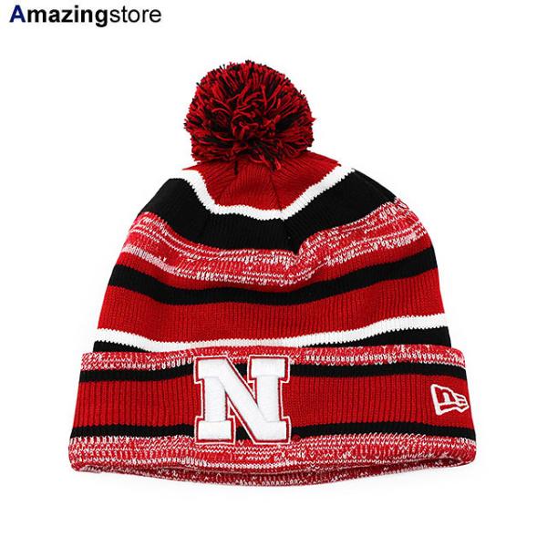 ニューエラ ニットキャップ ビーニー ネブラスカ コーンハスカーズ NCAA STADIUM SPORT KNIT BEANIE RED B ...