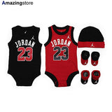 子供用 ジョーダンブランド ロンパース  JORDAN 23 JERSEY HAT & BOOTIES 5-PIECE INFANT SET RED-BLACK  JORDAN BRAND