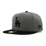 ニューエラ キャップ 59FIFTY ロサンゼルス ドジャース MLB 2T TEAM BASIC FITTED CAP GREY BLACK NEW ERA LOS ANGELES DODGERS
