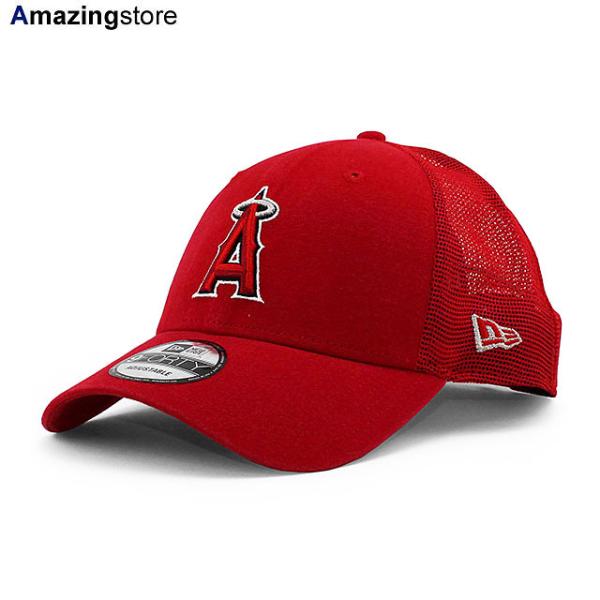 ニューエラ メッシュキャップ 9FORTY ロサンゼルス エンゼルス MLB TRUCKER MESH CAP RED