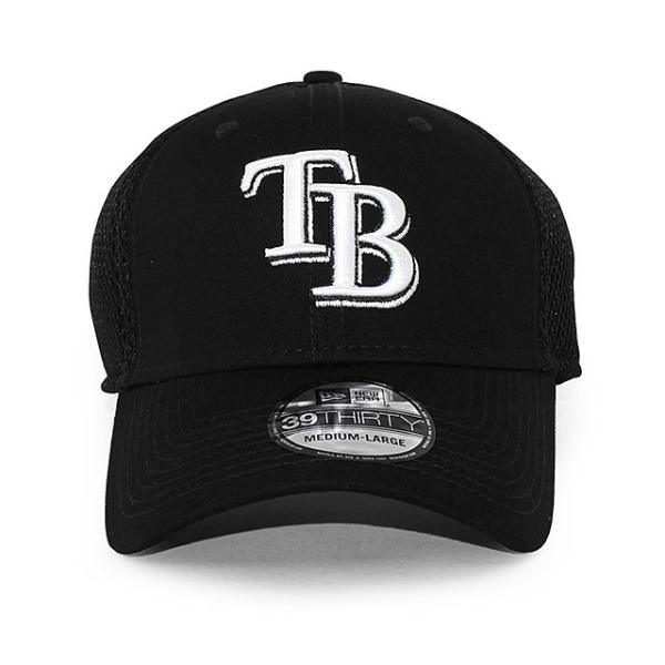 ニューエラ キャップ 39THIRTY タンパベイ レイズ  MLB NEO FLEX FIT CAP BLACK-WHITE  NEW ERA TAMPA BAY RAYS