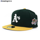 ニューエラ キャップ 59FIFTY オークランド アスレチックス MLB 1989 BATTLE OF THE BAY WORLD SERIES HOME FITTED CAP GREEN