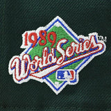ニューエラ キャップ 59FIFTY オークランド アスレチックス MLB 1989 BATTLE OF THE BAY WORLD SERIES HOME FITTED CAP GREEN