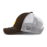 ニューエラ メッシュキャップ 9FORTY サンディエゴ パドレス MLB COOPERSTOWN 1980 WASHED TRUCKER MESH CAP BROWN