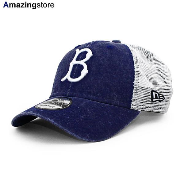 ニューエラ 9FORTY メッシュキャップ ブルックリン ドジャース MLB COOPERSTOWN WASHED TRUCKER MESH CAP BLUE NEW ERA BROOKLYN DODGERS