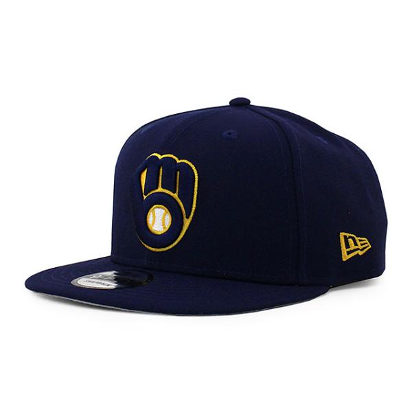 ニューエラ キャップ 9FIFTY ミルウォーキー ブルワーズ MLB TEAM BASIC SNAPBACK CAP NAVY NEW ERA MILWAUKEE BREWERS