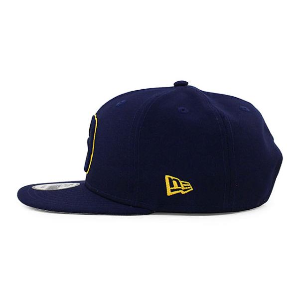 ニューエラ キャップ 9FIFTY ミルウォーキー ブルワーズ MLB TEAM BASIC SNAPBACK CAP NAVY