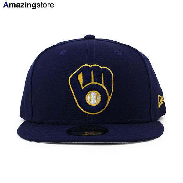 ニューエラ キャップ 9FIFTY ミルウォーキー ブルワーズ MLB TEAM BASIC SNAPBACK CAP NAVY