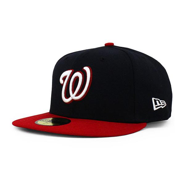 ニューエラ キャップ 59FIFTY ワシントン ナショナルズ MLB ON FIELD AUTHENTIC ALTERNATE FITTED CAP NAVY RED NEW ERA WASHINGTON NATIONALS 11449330