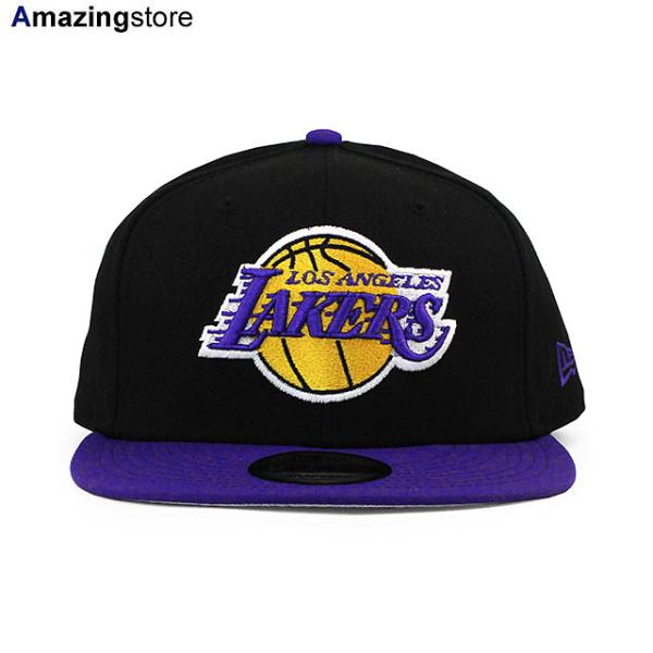 ニューエラ キャップ 9FIFTY スナップバック ロサンゼルス レイカーズ NBA 2T TEAM BASIC SNAPBACK CAP BLACK PURPLE