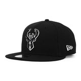 ニューエラ キャップ 9FIFTY スナップバック キャップ ミルウォーキー バックス NBA TEAM BASIC SNAPBACK CAP BLACK WHITE NEW ERA MILWAUKEE BUCKS