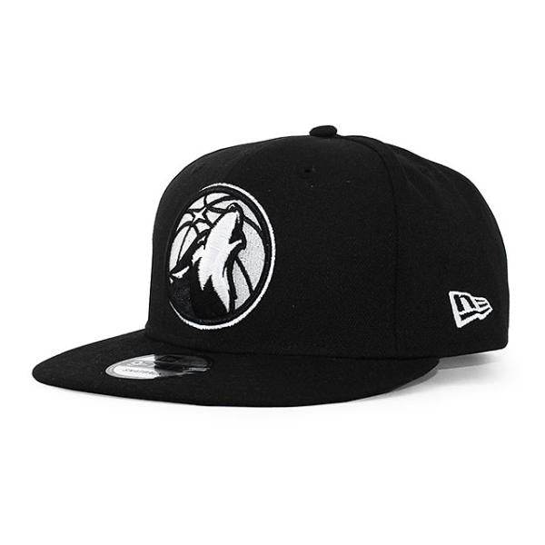 ニューエラ キャップ 9FIFTY ミネソタ ティンバーウルブズ NBA TEAM BASIC SNAPBACK CAP BLACK WHITE