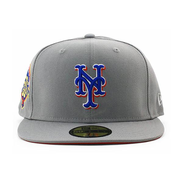 ニューエラ キャップ 59FIFTY ニューヨーク メッツ MLB 50TH ANNIVERSARY ORANGE BOTTOM CAP GREY NEW ERA NEW YORK METS 帽子