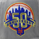 ニューエラ キャップ 59FIFTY ニューヨーク メッツ MLB 50TH ANNIVERSARY ORANGE BOTTOM CAP GREY NEW ERA NEW YORK METS 帽子