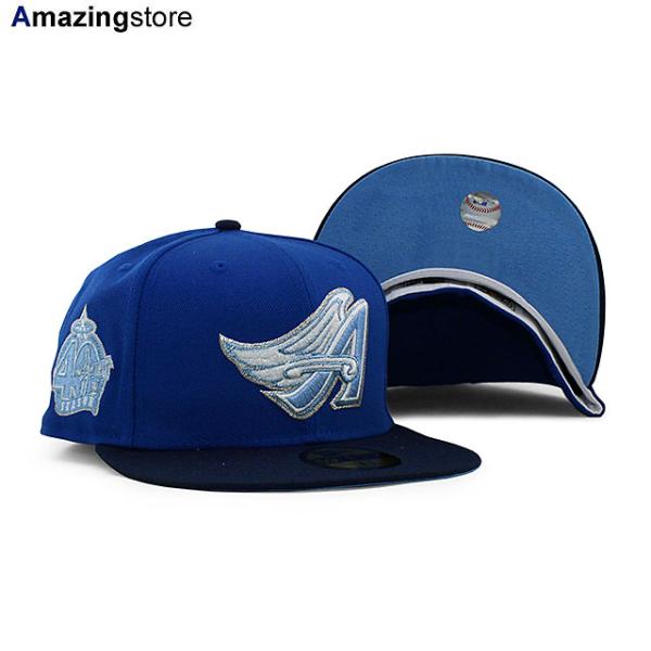 ニューエラ キャップ 59FIFTY アナハイム エンゼルス MLB 40TH SEASON SKY BLUE BOTTOM FITTED CAP BLUE NAVY NEW ERA ANAHEIM ANGELS