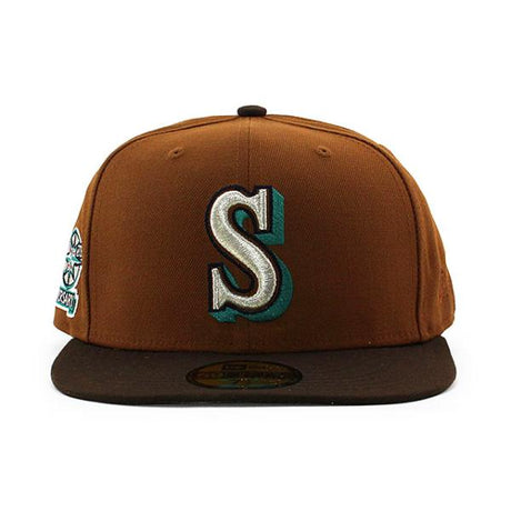 ニューエラ キャップ 59FIFTY シアトル マリナーズ MLB 20TH ANNIVERSARY GREY BOTTOM FITTED CAP BROWN