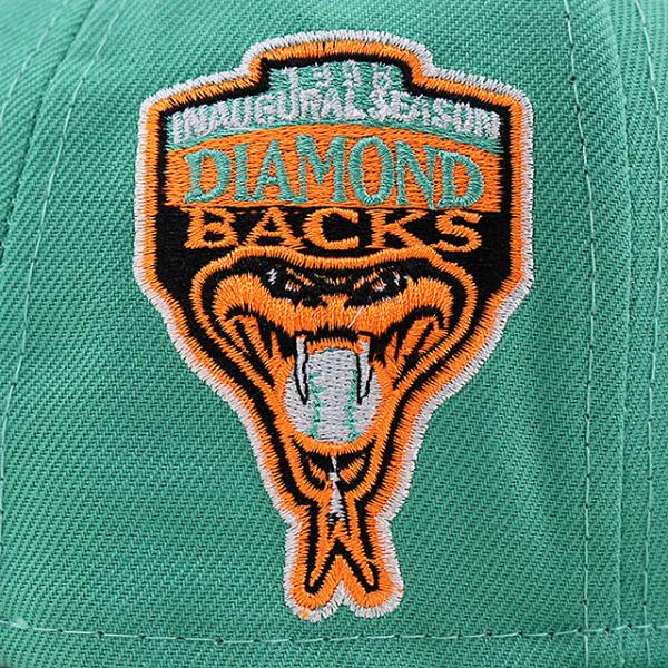 ニューエラ キャップ 59FIFTY アリゾナ ダイヤモンドバックス MLB 1998 INAUGURAL SEASON ORANGE BOTTOM FITTED CAP TEAL NEW ERA ARIZONA DIAMONDBACKS
