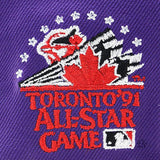 ニューエラ キャップ 59FIFTY トロント ブルージェイズ  MLB 1991 ALL STAR GAME RED BOTTOM FITTED CAP PURPLE  NEW ERA TORONTO BLUE JAYS